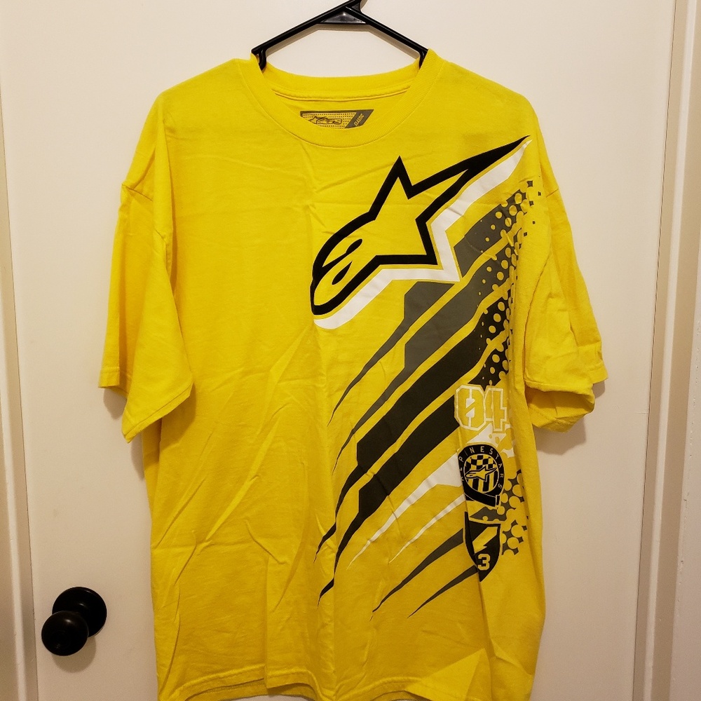 Yellow Alpinestars Mens tee